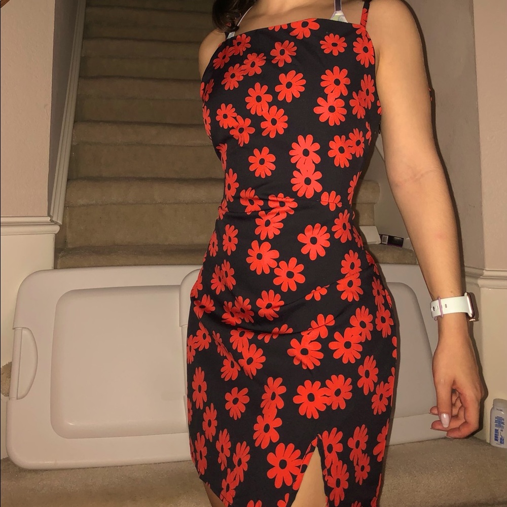 Zaful floral tie a-line sundress